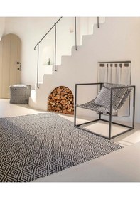 Resim Keyf Küp Berjer Siyah Beyaz Siyah 