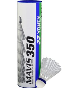 Resim Yonex Mavis 350 6'Lı Beyaz Badminton Topu Yeşil Bant 