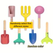 Resim Dört Parçalı Set, Dış Mekan Bahçe Plaj Kazma Seti - Bahçe ve Plaj Küreği, Cosplay Çiftçi, Kum Kazma Aracı, Eğlenceli Bitki Dikme Etkinlikleri İçin Özel, Bahçe Süsleme Aracı 