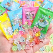 Resim 48 Parça Karanlıkta Parlayan Hayvan Figürü Sürpriz Paketleri - Bahçe, Saksı ve Masa Dekoru için Sevimli Reçine Heykeller - Hayvan Severler İçin Harika Hediye (Pil Gerekmez), Şirin Süslemeler, Reçine El İşi 