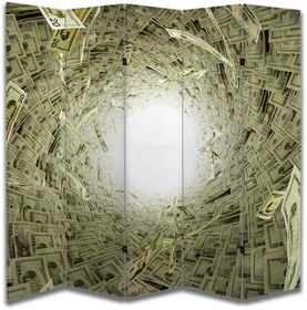 Resim Para Temalı Özel Tasarım Paravan Room Divider 180 x 200 cm 
