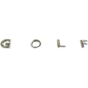 Resim Golf Bagaj Yazısı - Golf Bagaj Yazısı Büyük - Golf Yazısı - Golf Yazısı Ortada - Krom Renk Golf Yazı 
