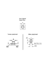 Resim VitrA 59980068000 Elegant V-Flow DK100 010 Kare Yalıtımlı Duş Kanalı,Parlak Yandan 50 - 5607267 Krom 