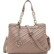 Resim Women's Gray Long Strap Printed Shoulder Bag Derimod