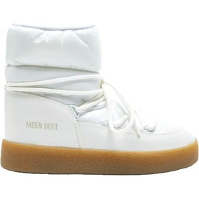 Resim Moon Boot Ltrack Low Nylon Kadın Kar Botu Beyaz 
