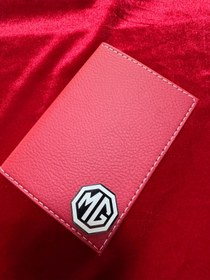 Resim ATTA PAZARLAMA Kabartmalı Pleksi Kırmızı Deri Mg Markalı Ruhsatlık, Ruhsat Kılıfı, Ruhsat Cüzdanı, Ruhsat Kabı 