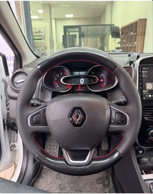 Resim Renault Clio 4 Faz 2 Araca Özel Direksiyon Kılıfı Uyumlu Açıklama Siyah 