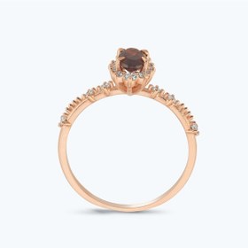 Resim Altınbaş Pırlanta Garnet Taşlı Oval Yüzük Pnf004pgrn-14k 