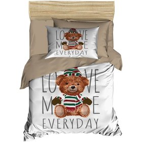 Resim Dijital Baskılı 3d Pamuklu Yenidoğan Bebek Nevresim Takımı Love Me Everyday 