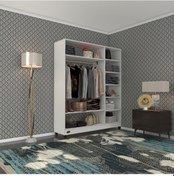 Resim Kenzlife giysi dolabı dursun 180*150*40 byz gardırop tekerlekli 