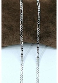 Resim Silver Unisex Figaro 3 Mm Gümüş Kolye Zincir Omr7637 