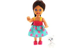 Resim MCM Group Cute Girl Kedi Figürlü Kumral Mini Bebek 