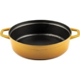 Resim Hosse Demir Döküm Karnıyarık Tenceresi 28 Cm Sarı Hsykt28sarı 
