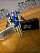 Resim Clipper Full Metal Özel Seri İki Renkli Çakmak MAVİ- Gümüş Koleksiyonculara Özel 