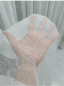 Resim Bbb Naturel Keten Tül Perde Ekru Et3011 