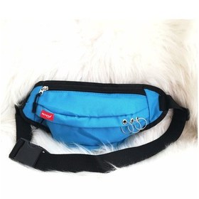 Resim Piercingli Mavi Bel Çantası 