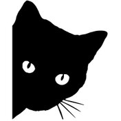 Resim Genel Markalar Kedi Sticker Oto Motor Laptop Duvar Folyo Sticker 25x32 Cm 
