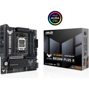 Resim Asus Tuf Gamıng B850M-PLUS Iı Amd B850 Am5 Ddr5 8000 Dp HDMI 3x M2 Usb3.2 Gen 2x2 Aura Rgb 2.5gbit Lan Matx 14+2+1 Güç Aşamaları, 1xgen5 M.2, Ready For Advanced Aı Pc 