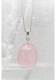 Resim Erilsa Sertifikalı Tımbıl Model Pembe Kuvars Taşı Kolye Çok Renkli 