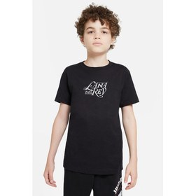 Resim Lana Del Rey Logo Baskılı Unisex Çocuk Siyah Tshirt 