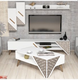 Resim Variant Beril Tv Ünitesi Ve Orta Sehpa Takımı - Beyaz 