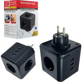 Resim Winnboss Akım Korumalı Priz Üçlü 2xusb 1 x Type-C 10A 2500W Wınnboss WN-3440 