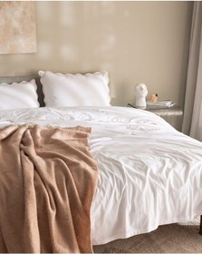 Resim Madame Coco Justine King Size %100 Pamuk Nevresim Takımı - Beyaz/pudra 8684427205068 Beyaz 