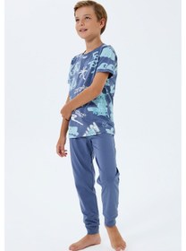 Resim Rolypoly Erkek Çocuk Lacivert Pijama Takım Rp3746-c-v2 