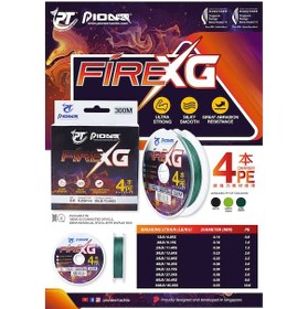 Resim Pioneer Fire Xg X4 Dark Green 100mt Örgü Misina 0.20mm 