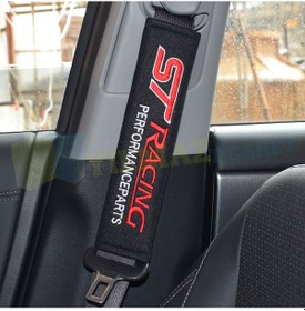 Resim Ford St Racing Logo Nakışlı Emniyet Kemer Pedi 2 Ad Yüksek Kalite 