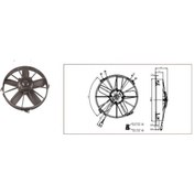 Resim Kormas 24V Fan Motoru Emici Aksiyel 12 " Geniş 5 Kanat N11.5431 