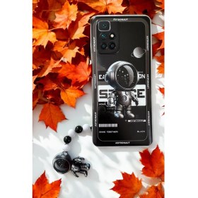 Resim S-Case Xiaomi Redmi 10 2022 Astronot Tasarımlı Charmlı Telefon Kılıfı 