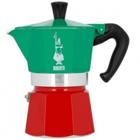 Resim Bialetti Moka Express Italia 3 Cup 150 ml Yeşil Kırmızı 