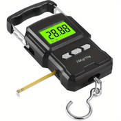 Resim 1 adet 75Kg/165Lb Dijital Balık Ölçeği, 99.06 cm Ölçü Cetveli, Elektronik Bagaj Denge, Posta Asma Kancalı Ölçe, Endüstriyel Asma Ölçe, Dijital Ölçe, Asma Ölçe, Balık Ölçe 