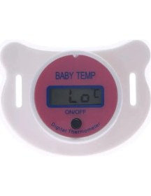 Resim Zining Shop Kırmızı Stil Dijital Güvenlik Pratik Ağız Meme Sıcaklığı Bebek LCD Emzik Termometresi Pil ile Mutfak Aletleri (Yurt Dışından) 
