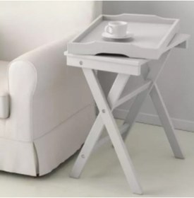 Resim IKEA Maryd Tepsili Sehpa Gri 