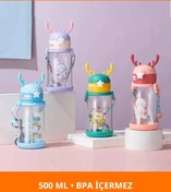 Resim Letsii Geyik Tasarımlı BPA İçermeyen 500 ML Su Geçirmez Matara 