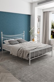 Resim FANO Liberty Ferforje Karyola Beyaz Çift Kişilik Metal Yatak 140x190, 140x200, 150x200, 160x200 