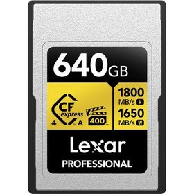 Resim Lexar 640GB Professional Gold CFexpress 4.0 Type A Hafıza Kartı 