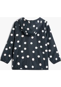 Resim Koton Puantiyeli Kapşonlu Cep Detaylı Mont Suda Renk Değiştiren Pamuk Astarlı Lacivert Desenli 4wkg00020aw 4WKG00020AW7D2 Çok Renkli 