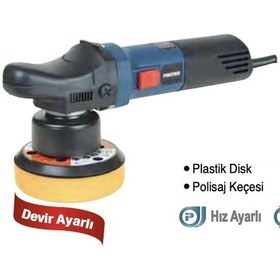 Resim Proter PL125XP 710W Orbital Eksantrik Polisaj Makinesi 125 MM 