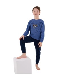 Resim Rolypoly Rp3659-2 Erkek Çocuk Kışlık İkili Pijama Takım Okyanus 