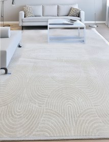Resim Dekhera Nota Yumuşak Dokulu Salon Halısı 1096 Krem - 200X290 