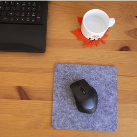 Resim garaccu Keçe Yumuşak Dokulu Şık Mouse Pad Gri 