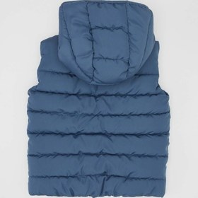 Resim DeFacto Erkek Bebek Su Geçirmez Kapüşonlu Fermuarlı Şişme Yelek A2221A525SPIN257 İndigo 