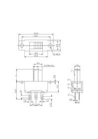 Resim Ss22F38G7 2P2T Sürgülü Switch 
