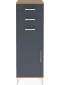 Resim Arges Dolap 3 Çekmeceli Tek Kapaklı 44x30x134 Çam-antrasit Çam 