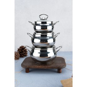 Resim Bambum 6 Parça Derin Küre Güveç Tencere Seti 