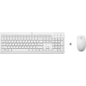 Resim HP 230 3L1F0AA Kablosuz Klavye & Mouse Kombo Beyaz 1600dpı (2 x AAA (keyboard); 1 x AA (mouse) 