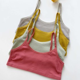 Resim 4 Adet Kadın Kaburgasız Tank Top - Yüksek Esneklik, Dar Kesim Nefes Alabilen Kolsuz Üstler, Spor ve Günlük Kullanım İçin, Dolgusuz Sırtı Açık Tasarım, Düz Renk (Sarı/Gri/Yeşil/Pembe), Plus Boyutlu Yazlık Gardırop, Şık Stil, Rahat Kalıp 